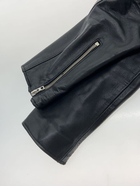 LIDnM シングルライダースジャケット S ブラック LIDnM ラムレザー