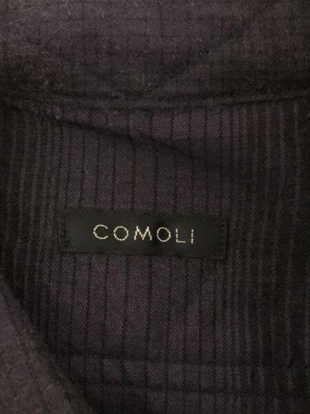 COMOLI(コモリ) / 長袖シャツ/S/ウール/シルク/ネイビー/チェック/U03 