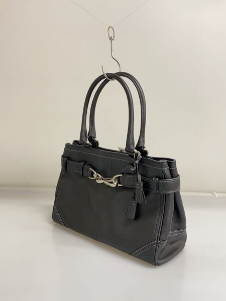 COACH(コーチ) / キャリーオール_ハンプトンズ/レザー/BLK// | 中古品 
