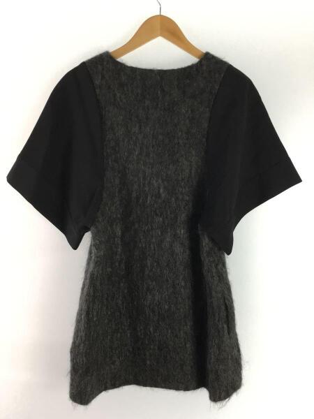 LIMI feu リミフゥ ウール カットワーク レイヤードワンピース ブラック