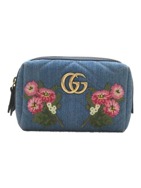 GUCCI(グッチ) / ポーチ_GGマーモント_キルティング/デニム/IDG | 中古