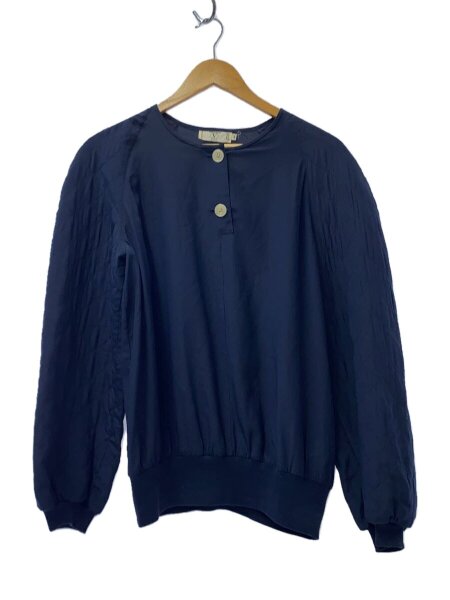 VALENTINO(ヴァレンティノ) / 長袖ブラウス/44/シルク/NVY/9755 | 古着 