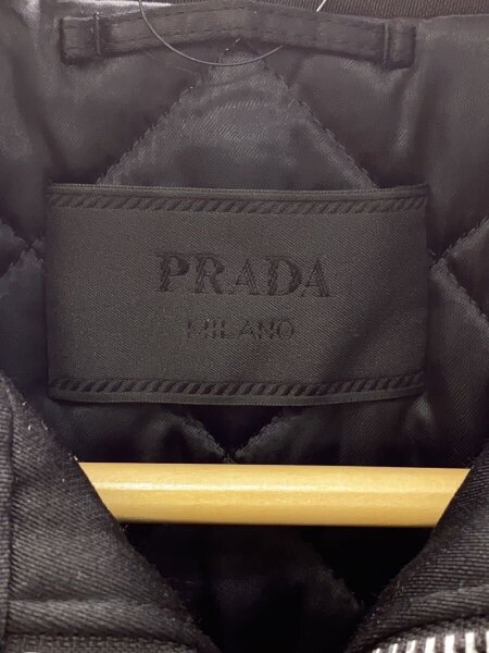 PRADA(プラダ) / シルクコットンジップアップジャケット/S/ブラック 