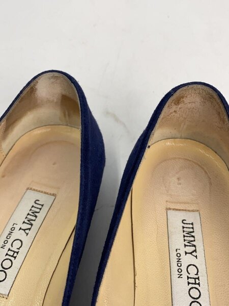JIMMY CHOO(ジミーチュウ) / フラットパンプス/37/NVY/スウェード
