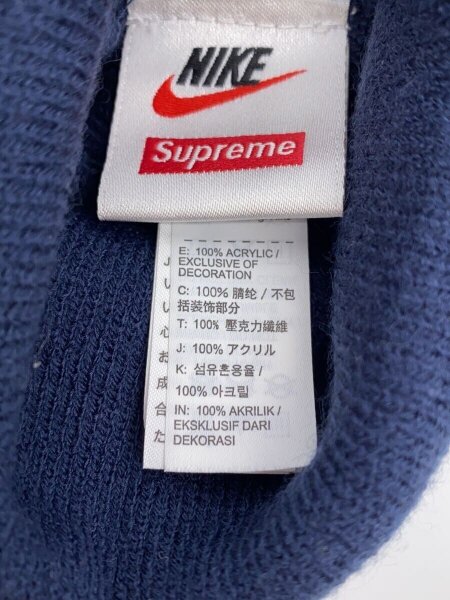 Supreme × NIKE / NIKE LOGO/ニットキャップ/アクリル/ネイビー/メンズ/AT0107-410 Supreme(シュプリーム) / NIKE LOGO/ニットキャップ/アクリル/ネイビー
