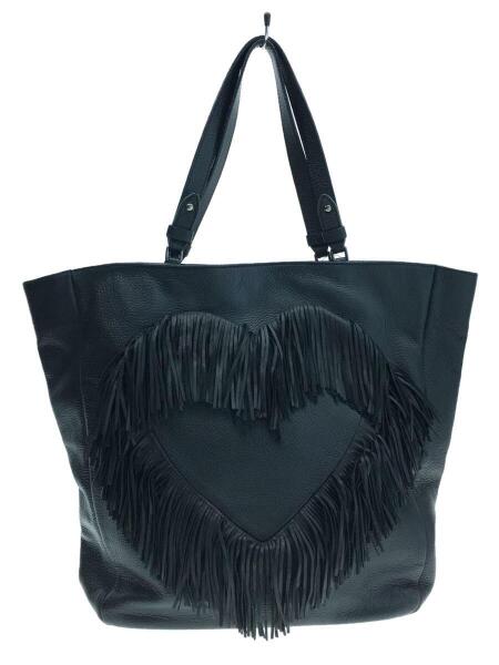 MOSCHINO(モスキーノ) / トートバッグ/レザー/BLK/フリンジ/ハート 