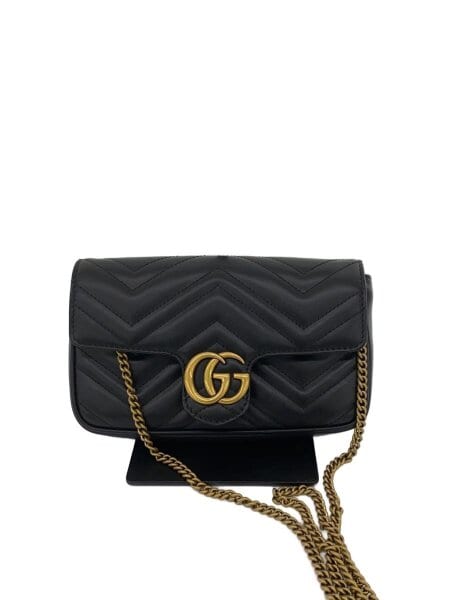 GUCCI(グッチ) / ミニバッグ_GGマーモント/レザー/BLK | 中古品の販売 