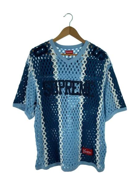 Supreme / 23ss/Crochet Football Jersey/Tシャツ/XL/コットン/BLU Supreme(シュプリーム) / 23ss/Crochet Football Jersey/カットソー/M