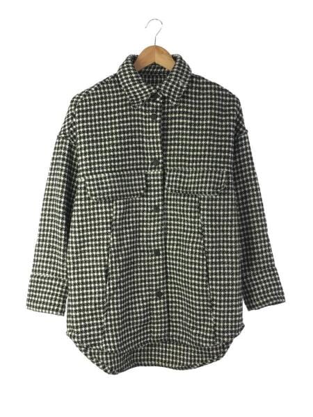 ZARA(ザラ) / ハウンドトゥース/シャツジャケット/XS/ポリエステル/BLK 