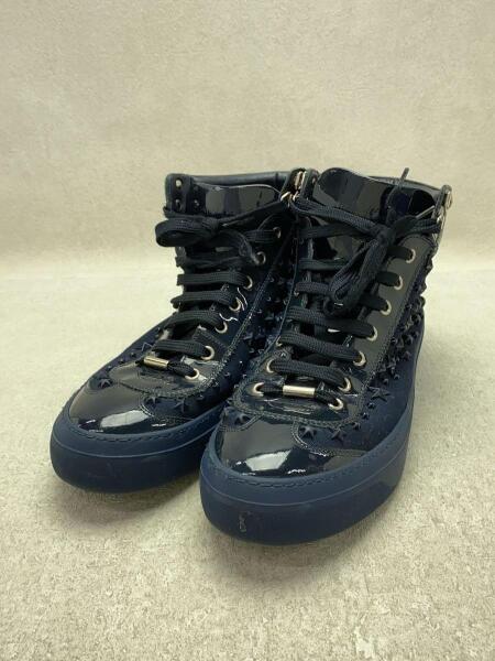 JIMMY CHOO(ジミーチュウ) / スタッズ/ハイカットスニーカー/43/NVY 