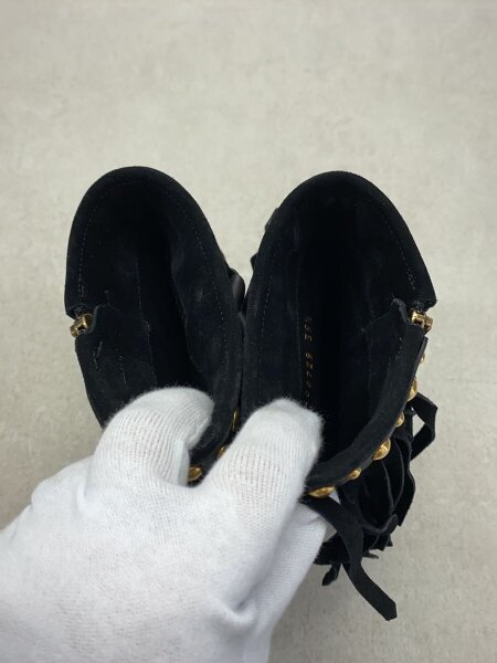 GUCCI ブラック フリンジ ブーツ GUCCI(グッチ) / フリンジ/スタッズデザイン/サイドジップブーツ/35.5