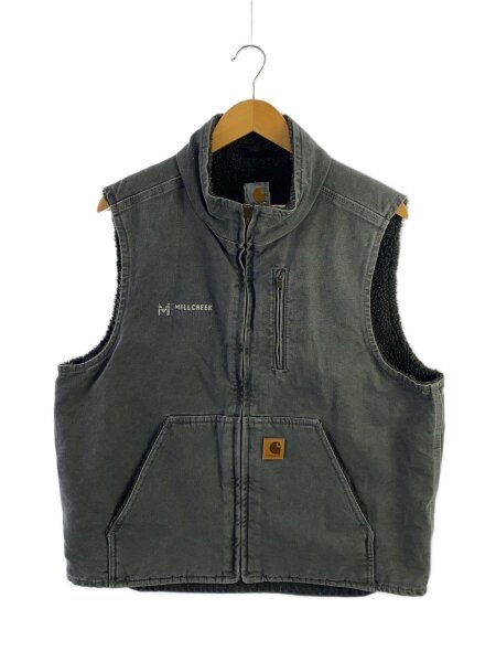 L カーハート ダックベスト 裏ボア ボアベスト GVL Carhartt Carhartt(カーハート) / ダックベスト/裏地ボア/L/コットン/GRY/無地