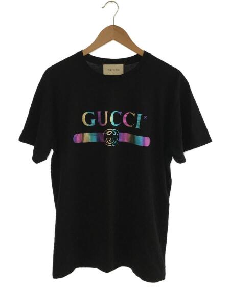 GUCCI(グッチ) / Tシャツ/M/コットン/BLK/マルチカラーロゴ/548334 