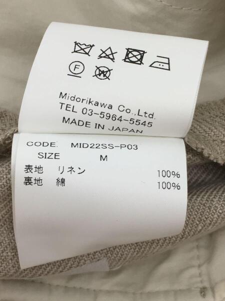 Midorikawa(ミドリカワ) / 22SS/LINEN PANTS/ストレートパンツ/M