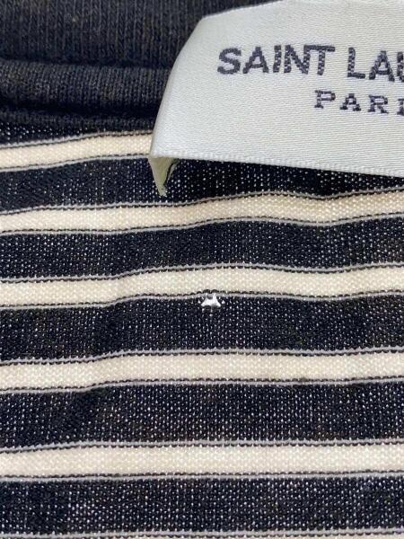 SAINT LAURENT(サンローラン) / Tシャツ/M/コットン/BLK/ボーダー/JP53