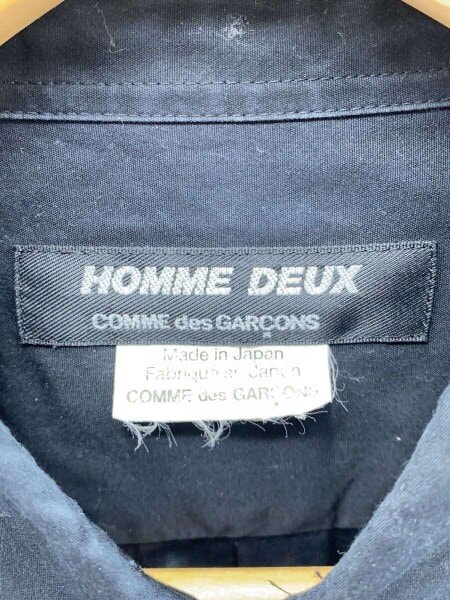 COMME des GARCONS HOMME DEUX / 長袖シャツ/S/コットン/BLK/DG-B043// COMME des GARCONS HOMME DEUX(コムデギャルソンオムドゥ) / 長袖