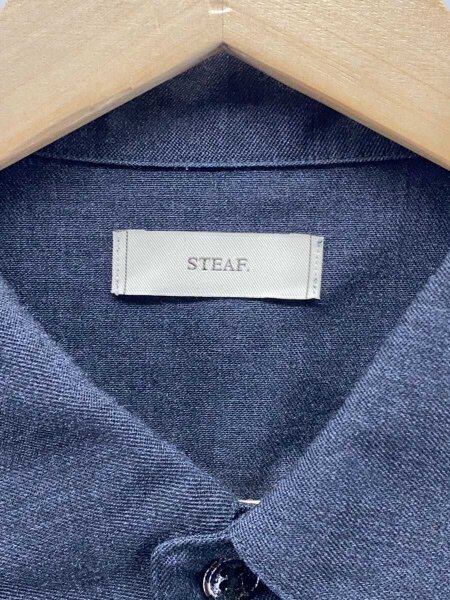 STEAF / 24ss/SAFARI KNIT JACKET/ジャケット/M/ウール/GRY/無地/S24SS-K01 STEAF(スティーフ) / 24ss/SAFARI KNIT JACKET/ジャケット/M/ウール