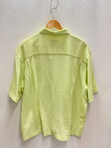 STUSSY / 24SS/Flat Bottom Crinkled Shirt/半袖シャツ/L/コットン/GRN/1110324 STUSSY(ステューシー) / 24SS/Flat Bottom Crinkled Shirt/半袖シャツ