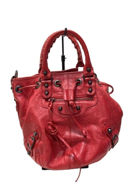 BALENCIAGA(バレンシアガ) / ショルダーバッグ/レザー/RED/無地/24638 