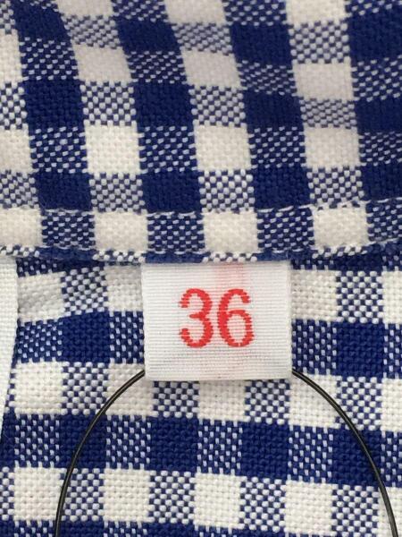 DANTON / 半袖ワンピース/36/コットン/BLU/チェック/JD-3510 DANTON(ダントン) / シャンブレーシャツワンピース/半袖ワンピース/36