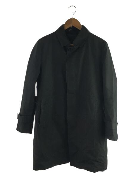 カシミヤ混カルバンクライン ステンカラーコート 比翼ボタン XL ブラック