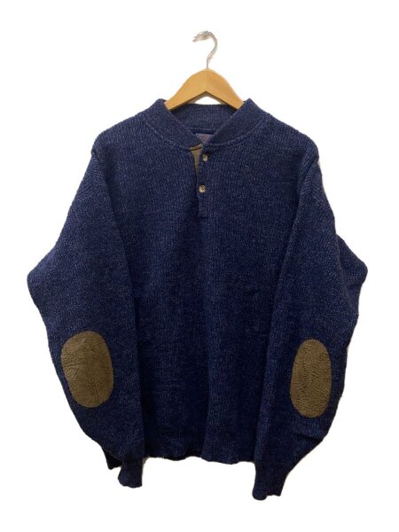 PENDLETON(ペンドルトン) / ヘンリーネックセーター/L/ウール/BLU/無地 
