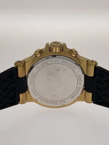 MICHAEL KORS/クォーツ腕時計/アナログ/ラバー/BLK/BLK/MK-8325 【公式