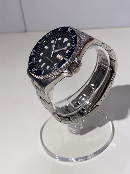 SEIKO(セイコー) / 自動巻腕時計/アナログ/ステンレス/BLK/SLV/SS/7S26 