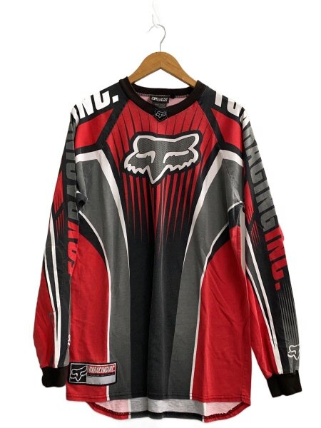 Fox Racing(フォックスレーシング) / 長袖Tシャツ/S/コットン/RED/総柄 