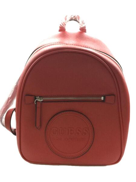GUESS(ゲス) / リュック/LOS ANGELES/小柄/総柄裏地/PVC/レッド | 中古 