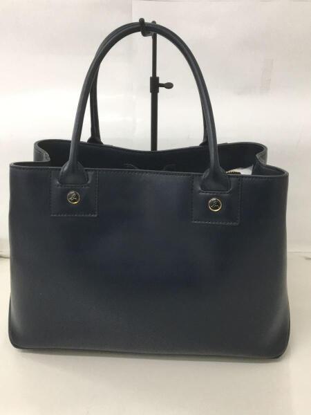 agnes b.(アニエスベー) / オールレザーハンドバッグ/レザー/NVY