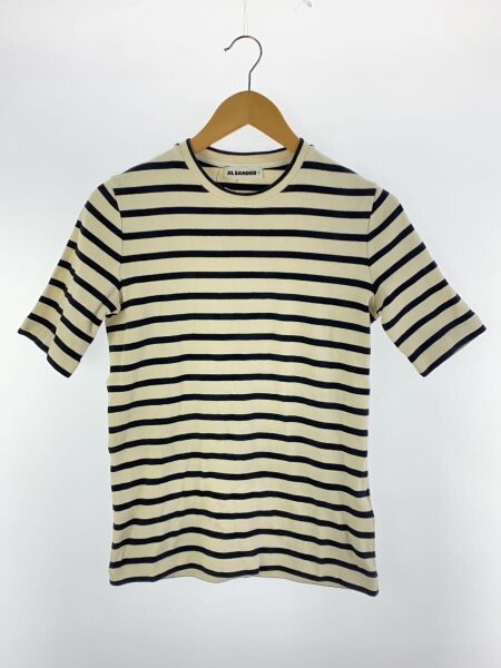 JIL SANDER(ジルサンダー) / Tシャツ/M/コットン/CRM/ボーダー 