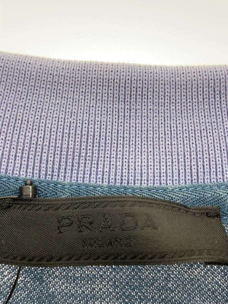PRADA 三角ロゴ ポロシャツ　Lサイズ PRADA(プラダ) / 三角ロゴポロシャツ/S/コットン/BLU | 古着の販売