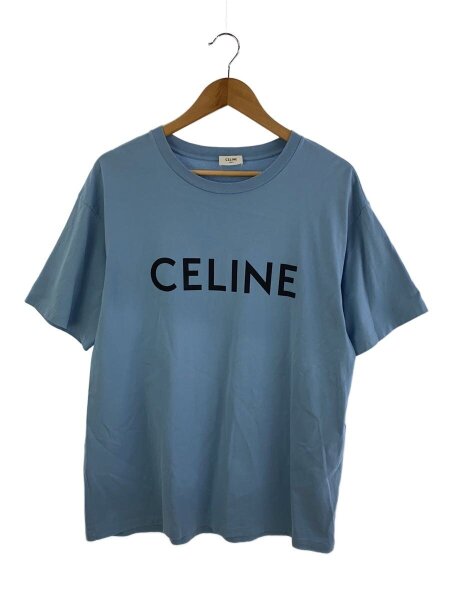 CELINE(セリーヌ) / ロゴTシャツ/LOOSE/Tシャツ/M/コットン/ブルー 