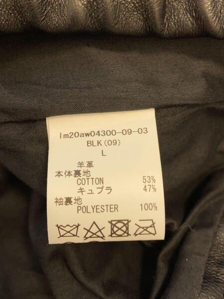 LIDNM(リドム) / レザージャケット/L/羊革/BLK/Im20aw04300-09-03