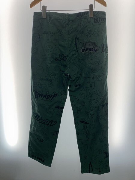 RIPNDIP(リップンディップ) / ストレートパンツ/32/コットン/GRN/総柄