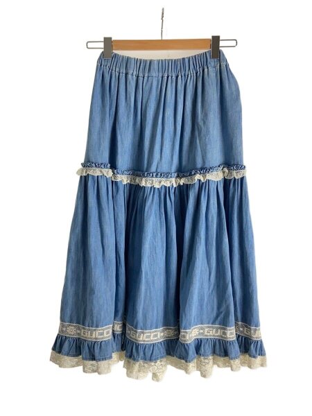 GUCCI(グッチ) / ロングスカート/40/コットン/BLU | 古着の販売・通販 