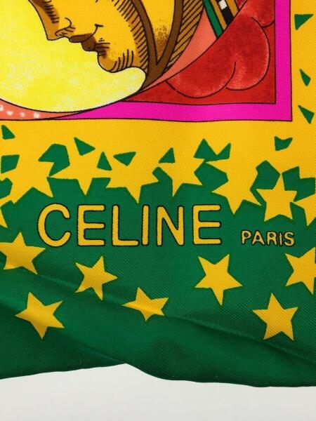 CELINE◇スカーフ/シルク/マルチカラー/総柄/レディース/宝石箱