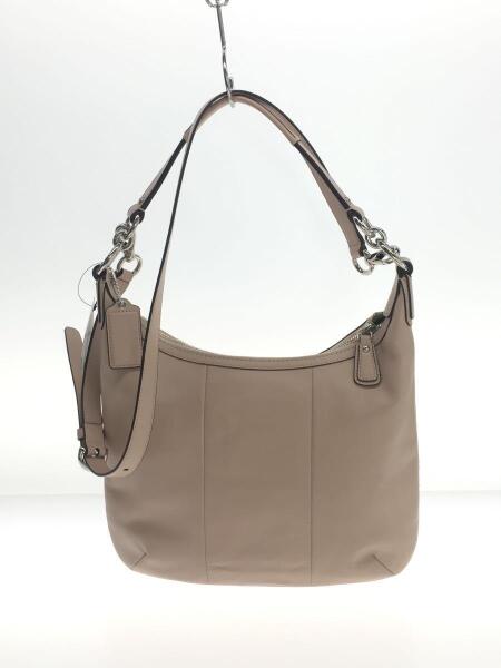 COACH(コーチ) / ウーブンレザーホーボーショルダーバッグ/レザー/BEG 