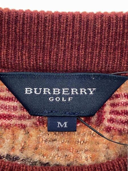 BURBERRY GOLF(バーバリーゴルフ) &frasl; セーター(厚手)&frasl;M&frasl;ウール&frasl;BRW&frasl;総柄