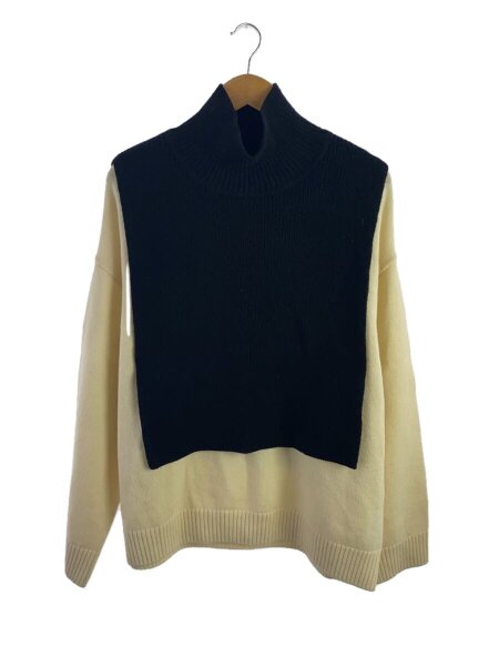 CULLNI◇ニット・セーター(厚手)/1/ウール/BEG/23-AW-042/Neck Zip