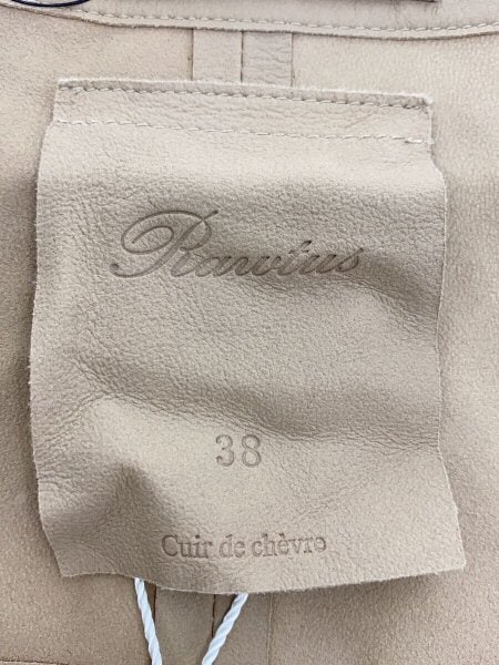 Rawtus(ロゥタス) / オリジナルレザーガウンジャケット/38/山羊革/BEG