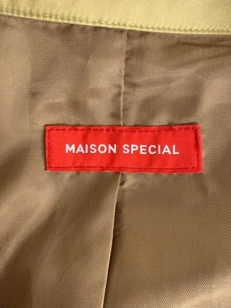 MAISON SPECIAL / トレンチコート/46/ナイロン/BEG/無地/11192161201 MAISON SPECIAL(メゾンスペシャル) / トレンチコート/46/ナイロン/BEG