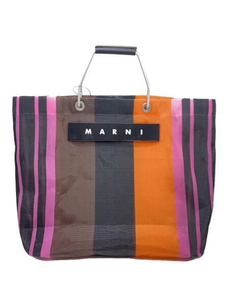 MARNIFLOWER CAFE ストライプトートバッグ マルチカラー MARNIFLOWER CAFE ストライプトートバッグ マルチカラー