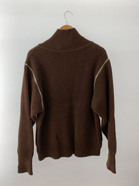 JieDa(ジエダ) / 2WAY ZIP UP KNIT//ニット/1/ウール/ブラウン/jie-23w 