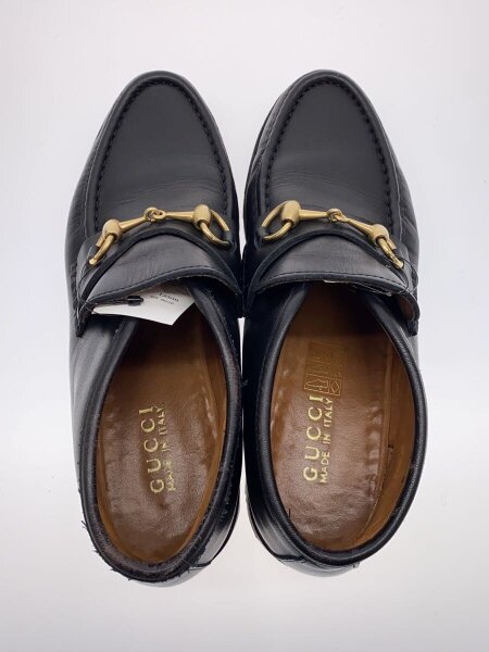 GUCCI(グッチ) / ホースビットローファー/ブーツ/UK8/BLK/レザー/104 