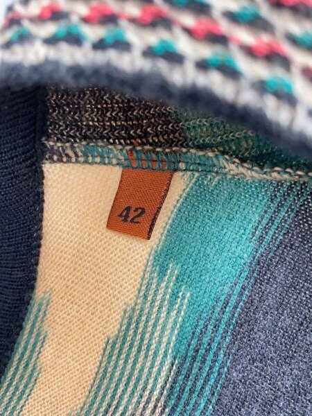 MISSONI(ミッソーニ) / 長袖ワンピース/42/ウール/マルチカラー/総柄 