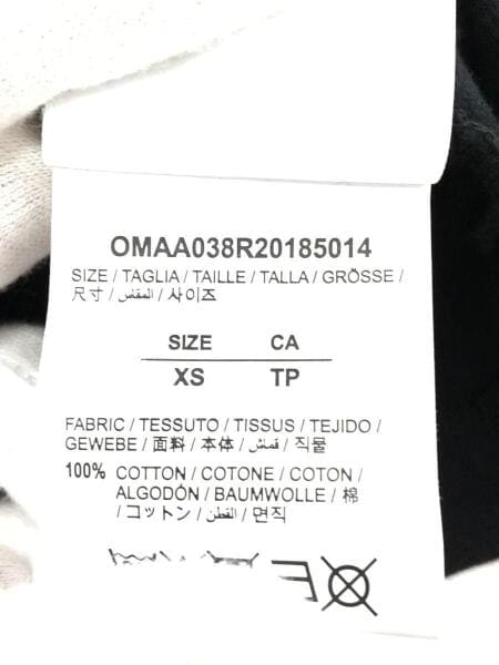 OFF-WHITE(オフホワイト) / Tシャツ/XS/コットン/BLK/OMAA038R20185014