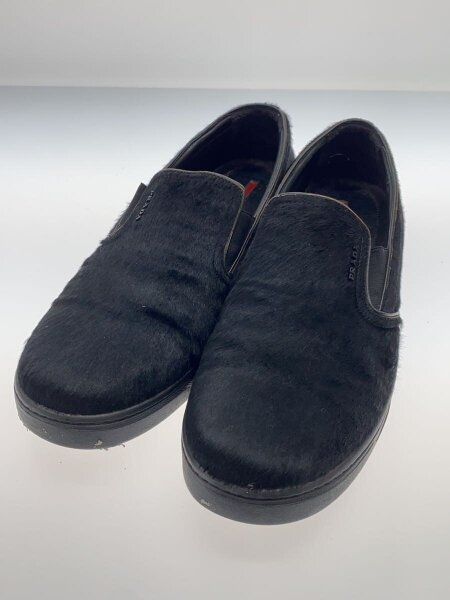 PRADA(プラダ) / ハラコ/スリッポン/ローカットスニーカー/US8/BLK