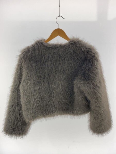 ZARA(ザラ) / フェイクファーショートコート/XS/ポリエステル/GRY/6318